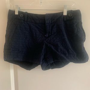Banana Republic size 0 navy blue shorts with a dot pattern